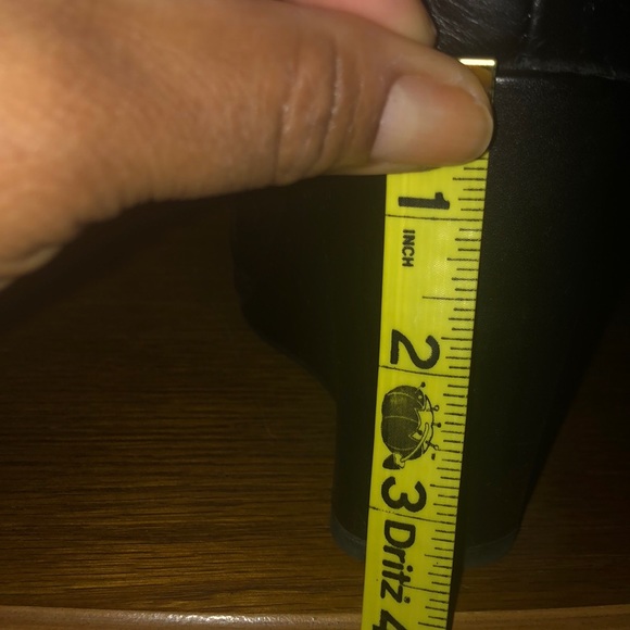 Black leather wedge bootie - Picture 7 of 7